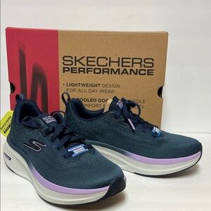 Skechers Women's Athletic Shoes - Navy and Lavender